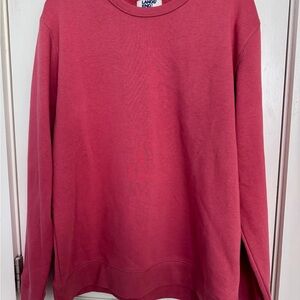 Lands' End Serious Sweats orange sweatshirt NWOT